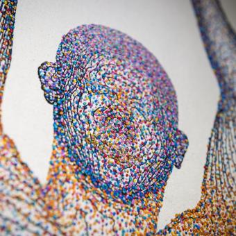 Embroidery of microbes on human body